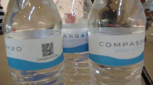 Bottles of Compass H2O Water