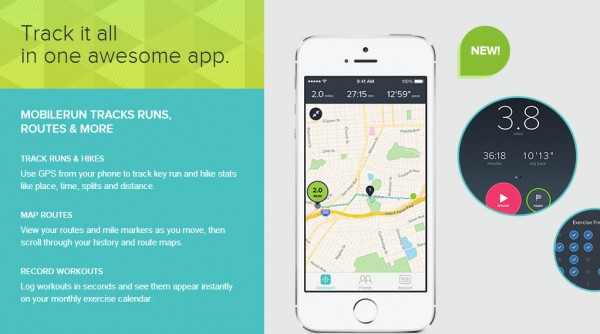 screen shot from fitbit website showing new route tracking feature
